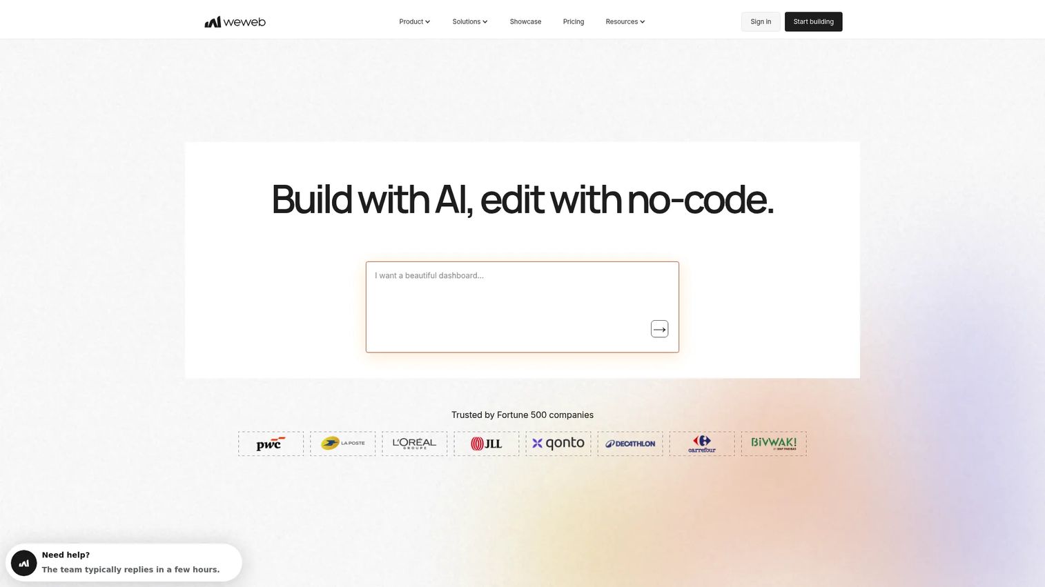 WeWeb drag and drop app builder