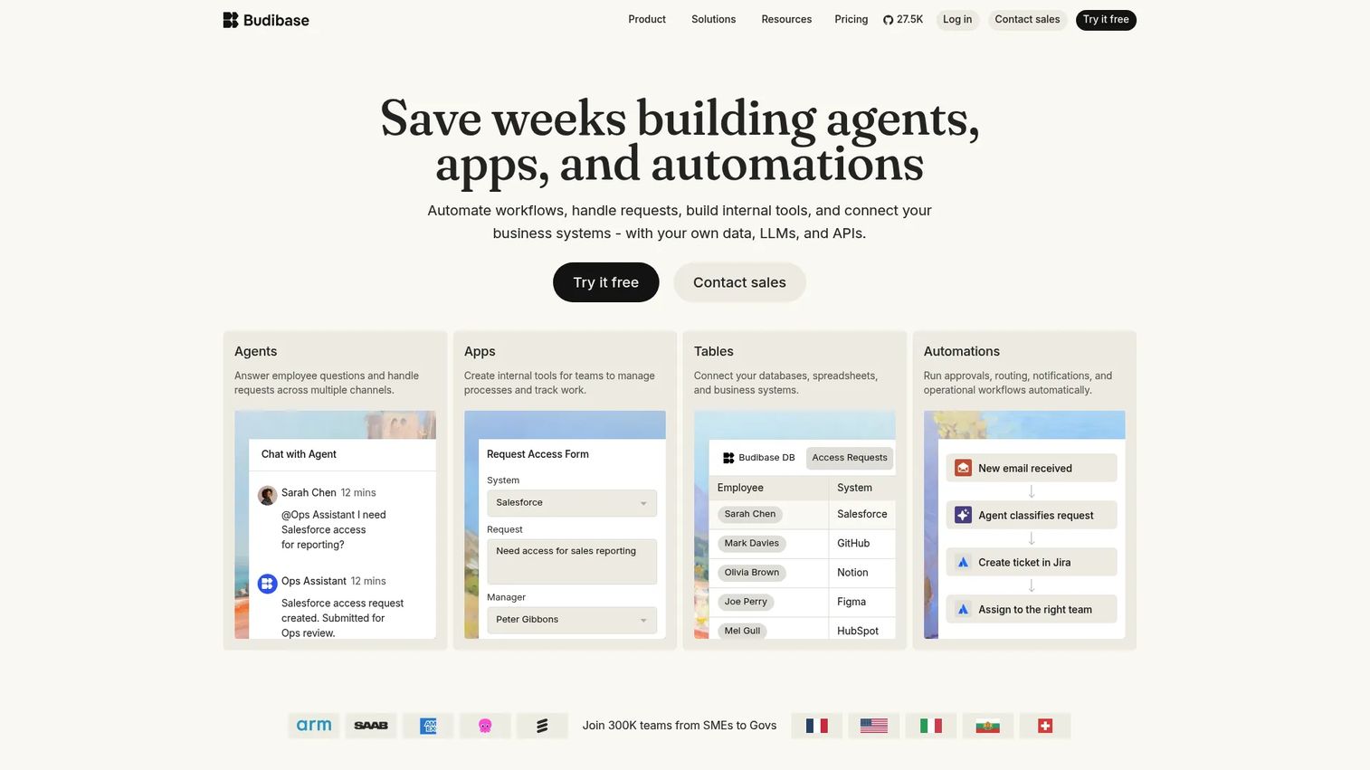 Budibase internal tools builder