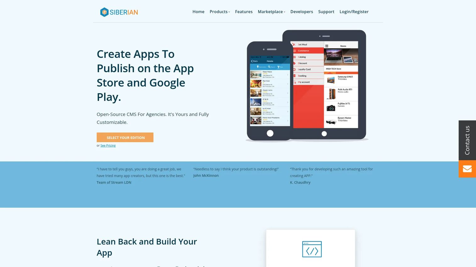 Siberian CMS white-label app builder