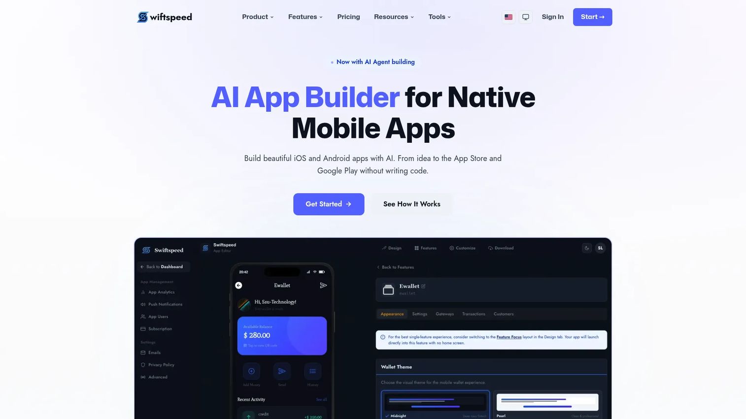 Swiftspeed Appcreator app builder