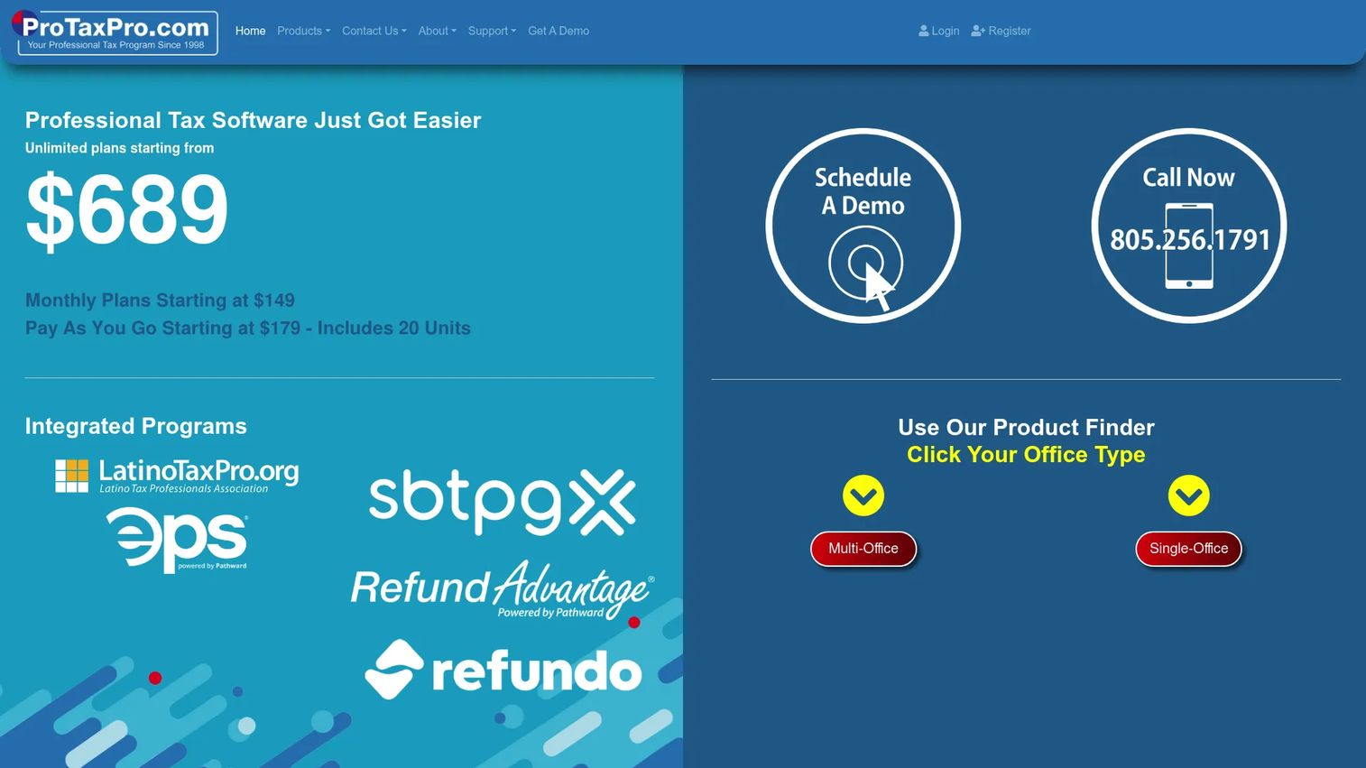 Pro Tax Pro cloud tax software homepage