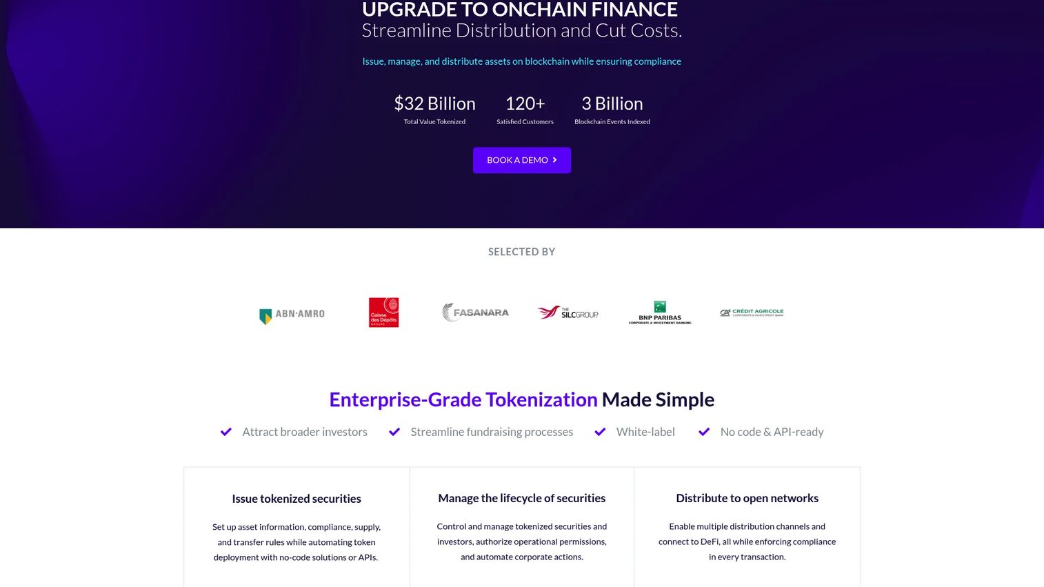 Tokeny onchain finance and ERC-3643 tokenization platform
