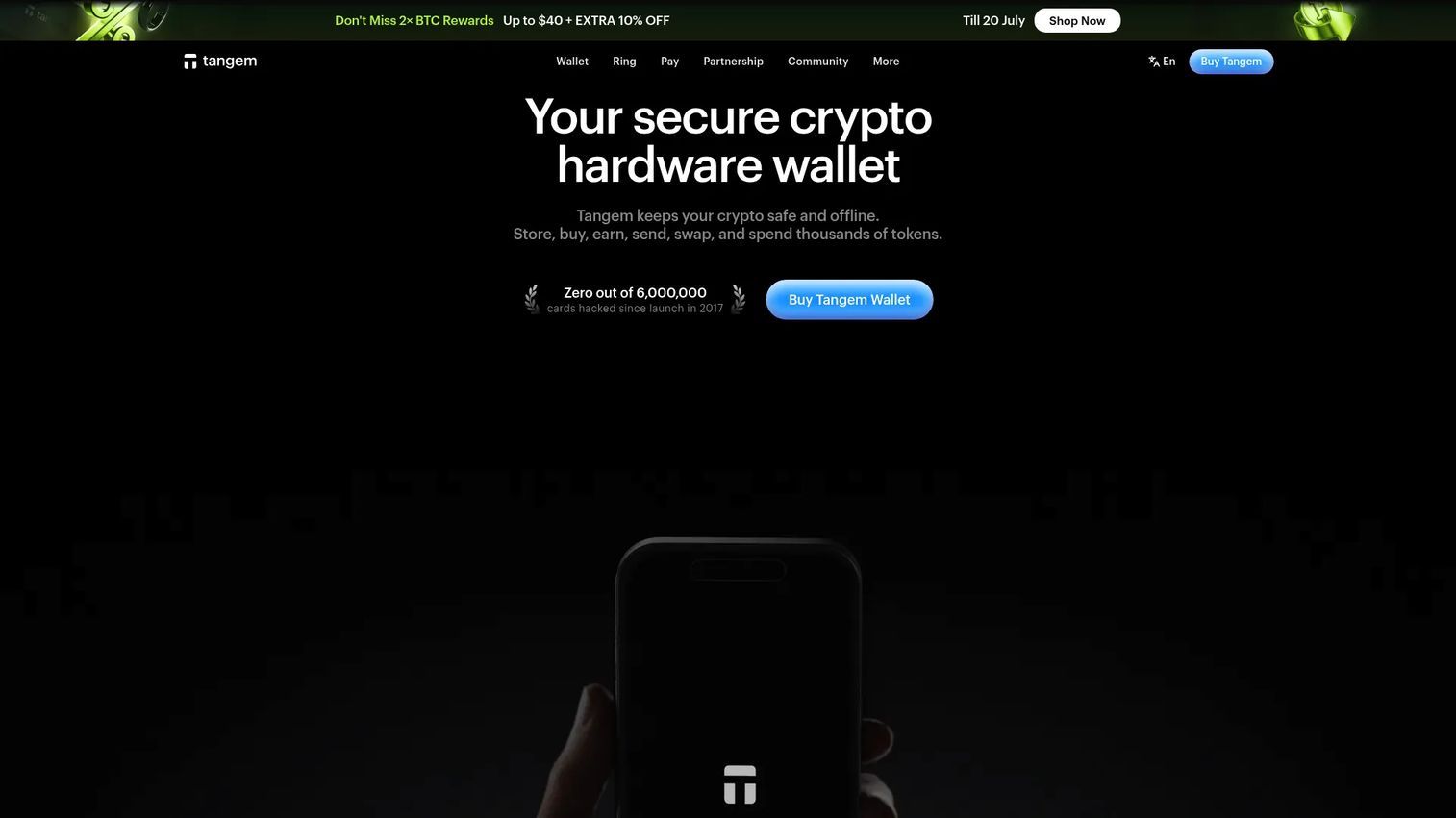 Tangem homepage
