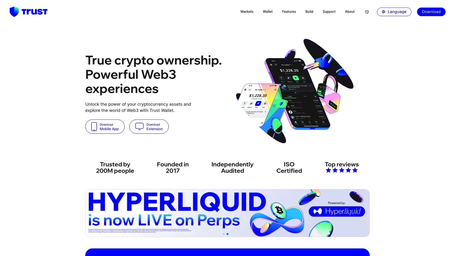 Trust Wallet homepage