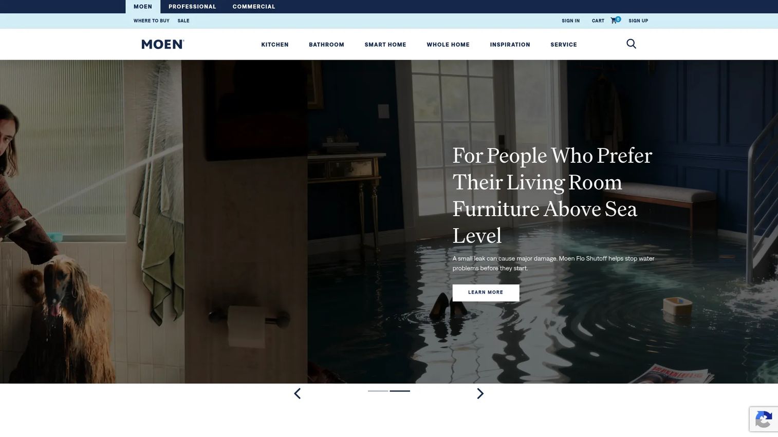 Moen Flo smart water monitor and shutoff product page