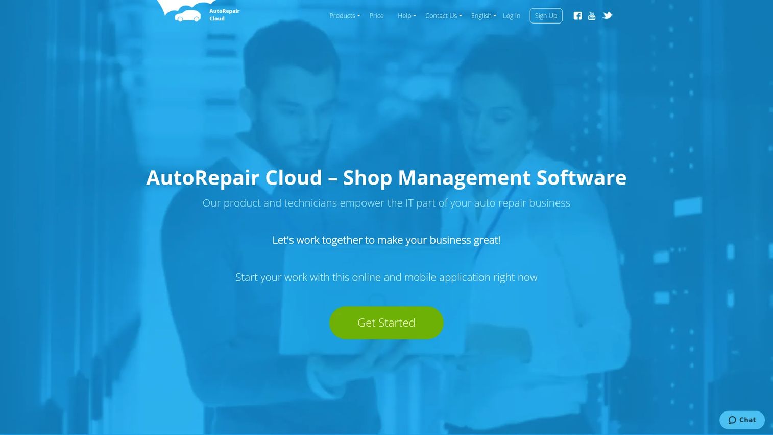 AutoRepair Cloud auto repair software homepage