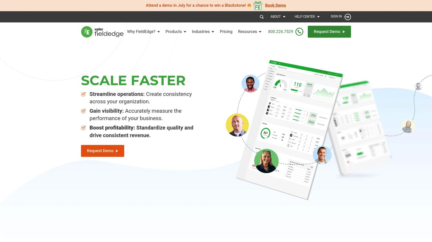 FieldEdge field service dispatch software homepage
