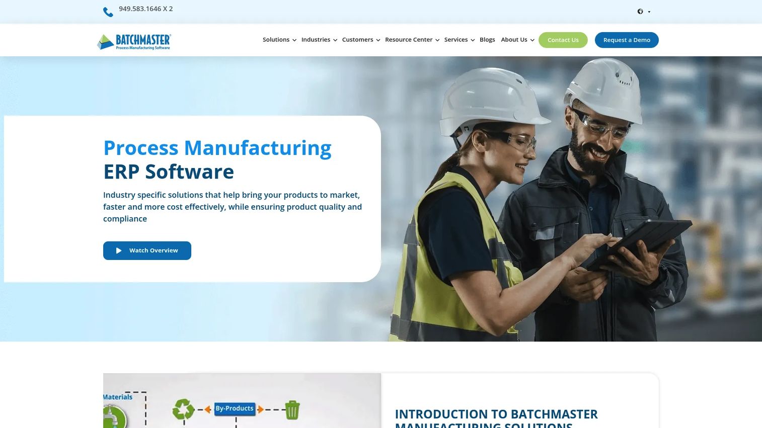 BatchMaster process manufacturing ERP interface