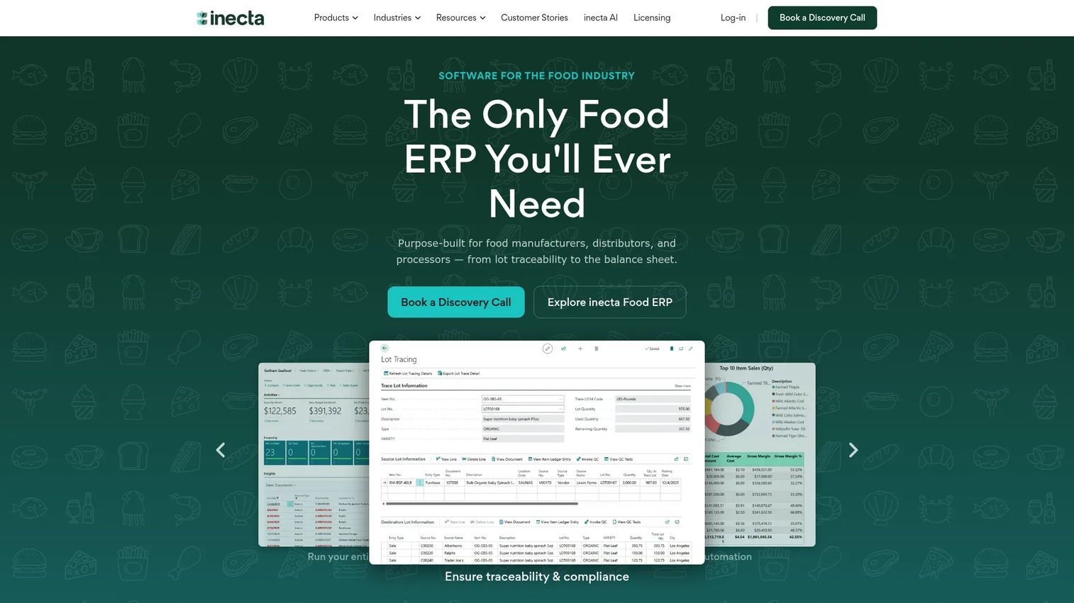 inecta food ERP built on Microsoft Dynamics