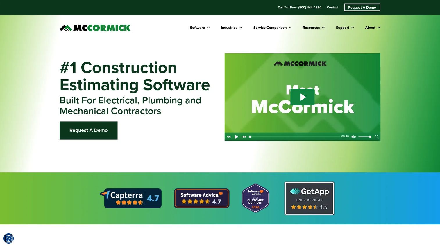 McCormick Estimating trade-specific estimating software