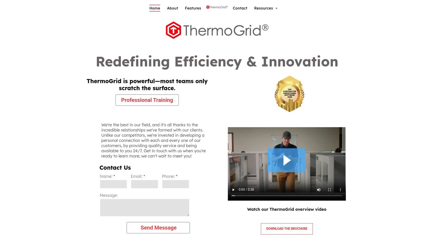 ThermoGrid field service and estimating platform