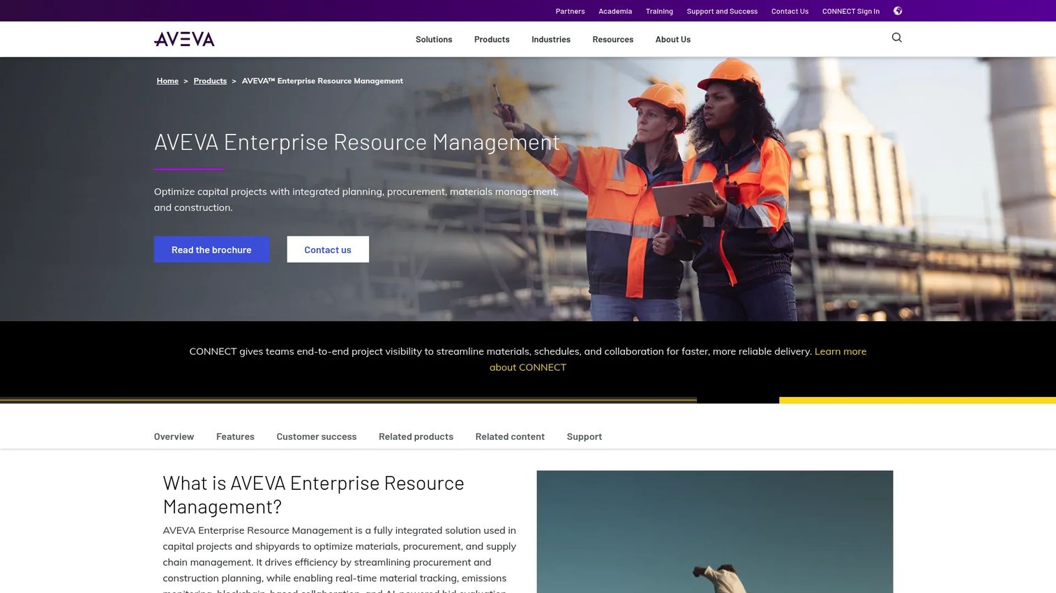 AVEVA Enterprise Resource Management product page
