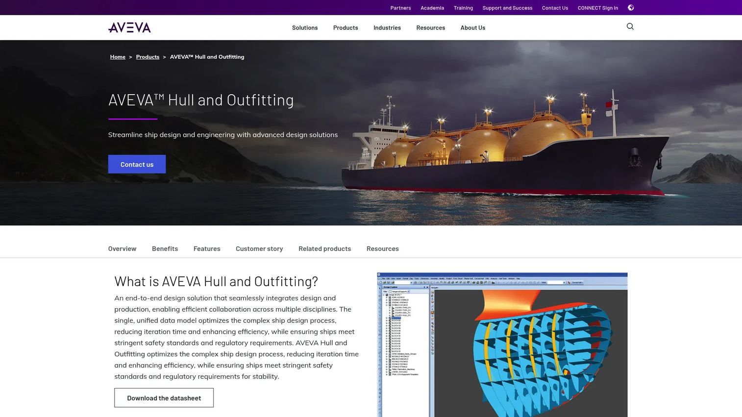 AVEVA Hull and Outfitting product page