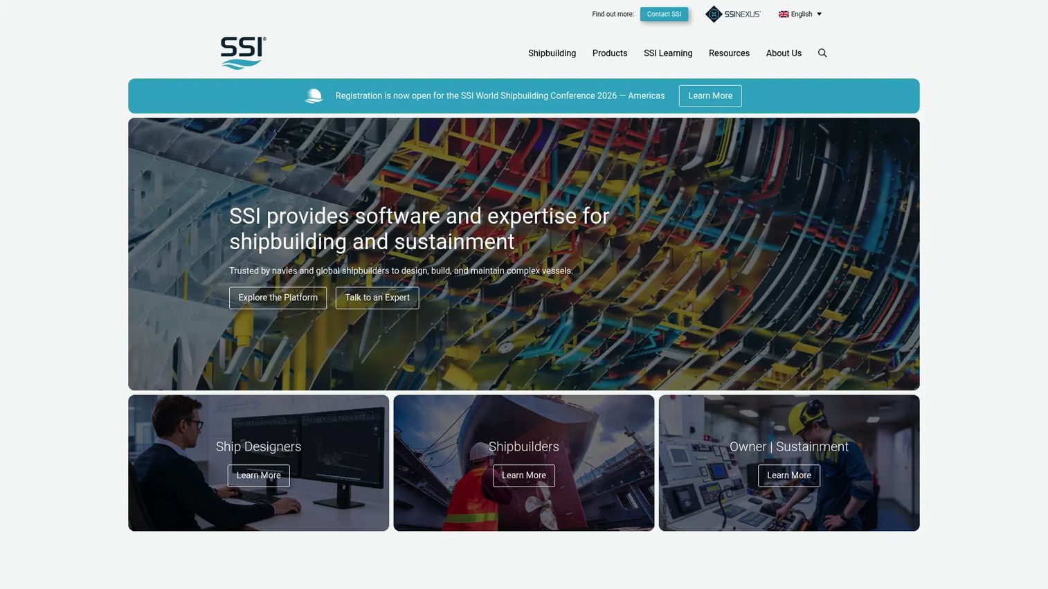 ShipConstructor shipbuilding software homepage
