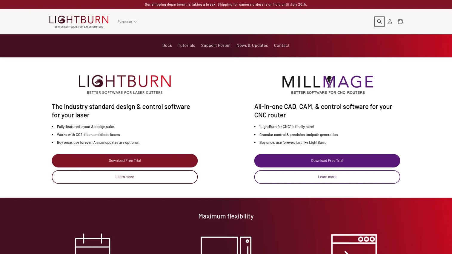 LightBurn laser engraving software interface