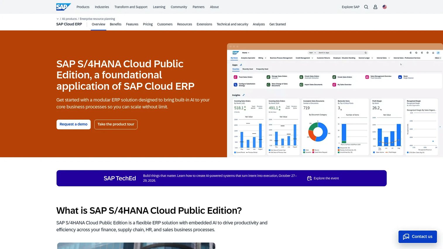 SAP S/4HANA product page