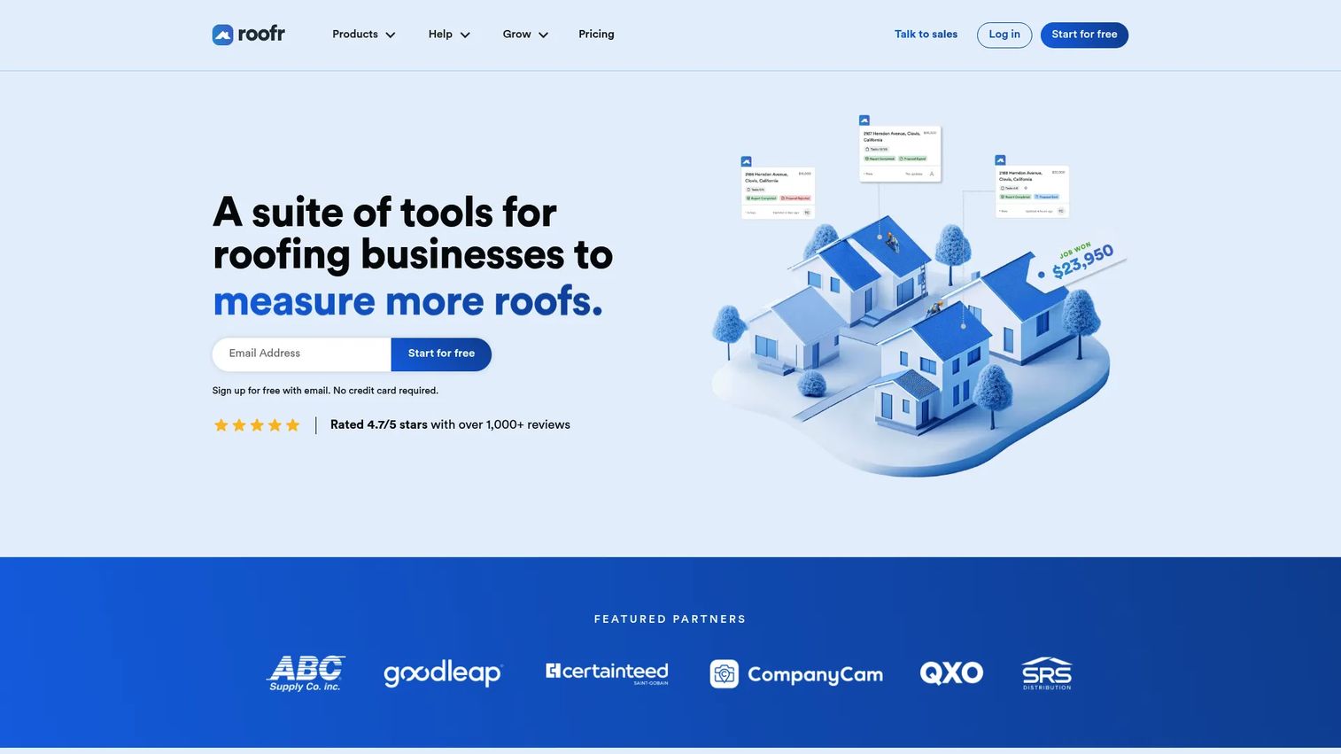 Roofr all-in-one roofing software platform