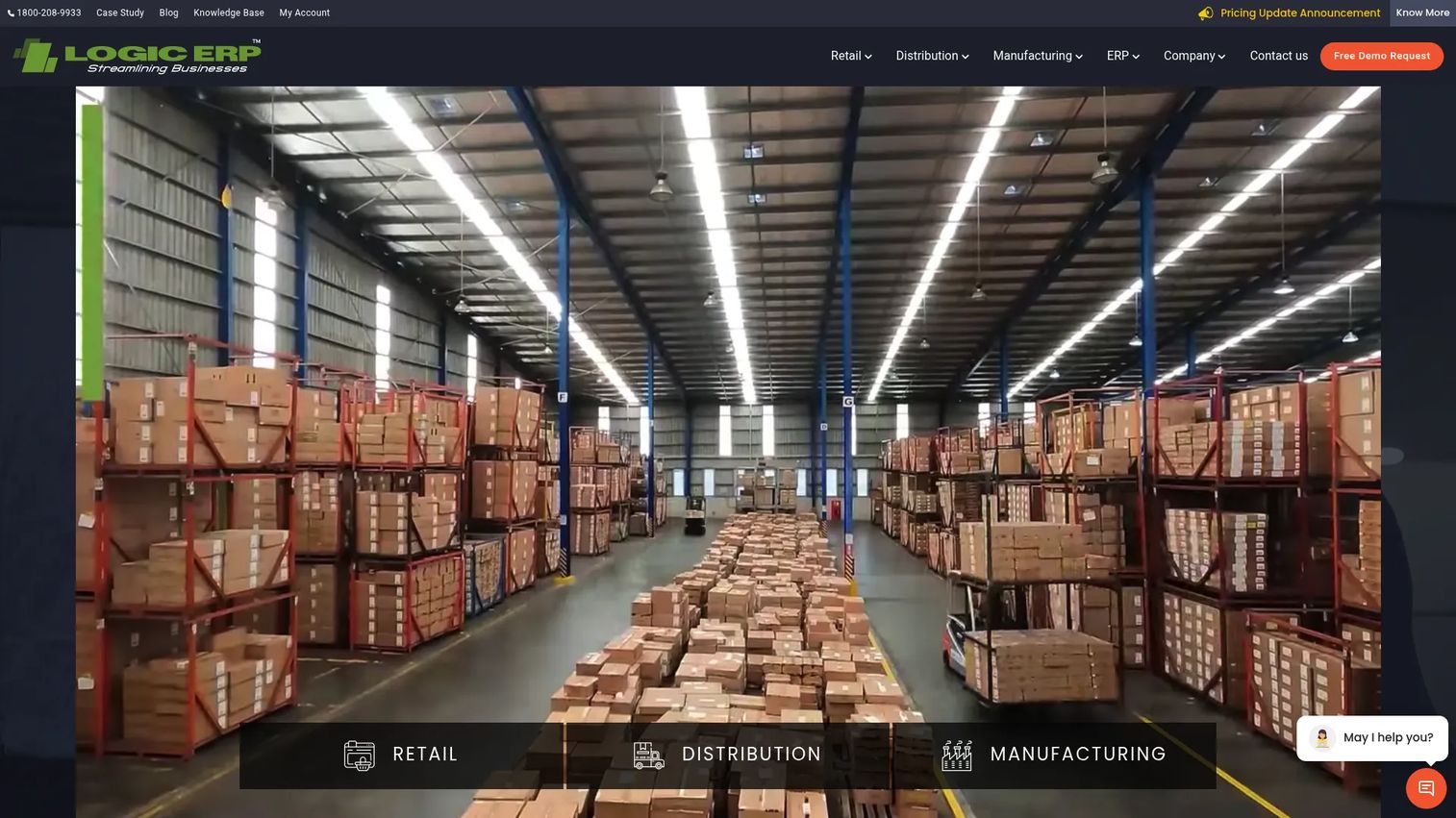 LOGIC ERP homepage