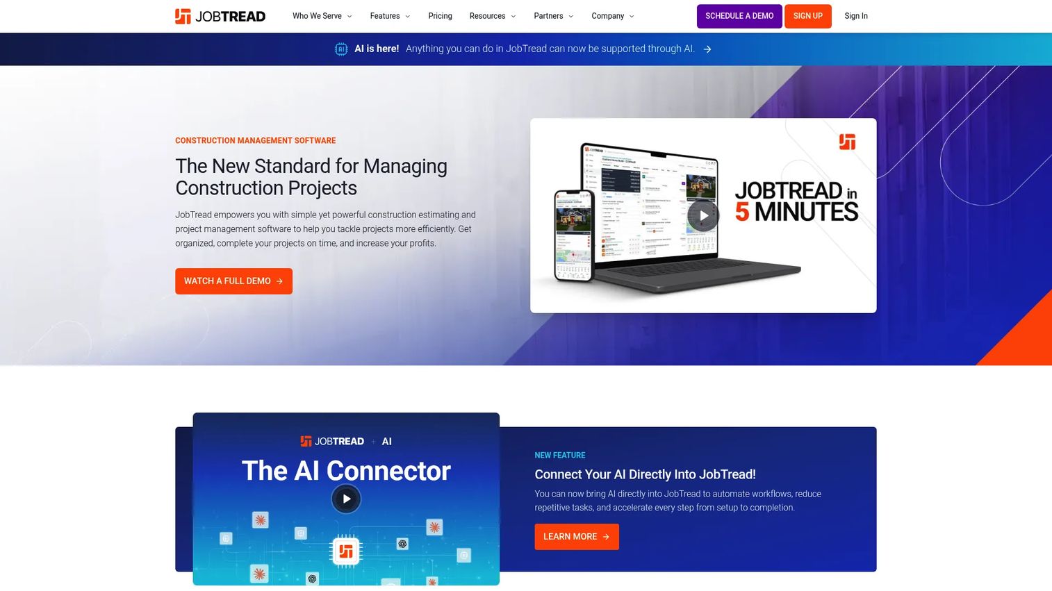 JobTread construction management software interface