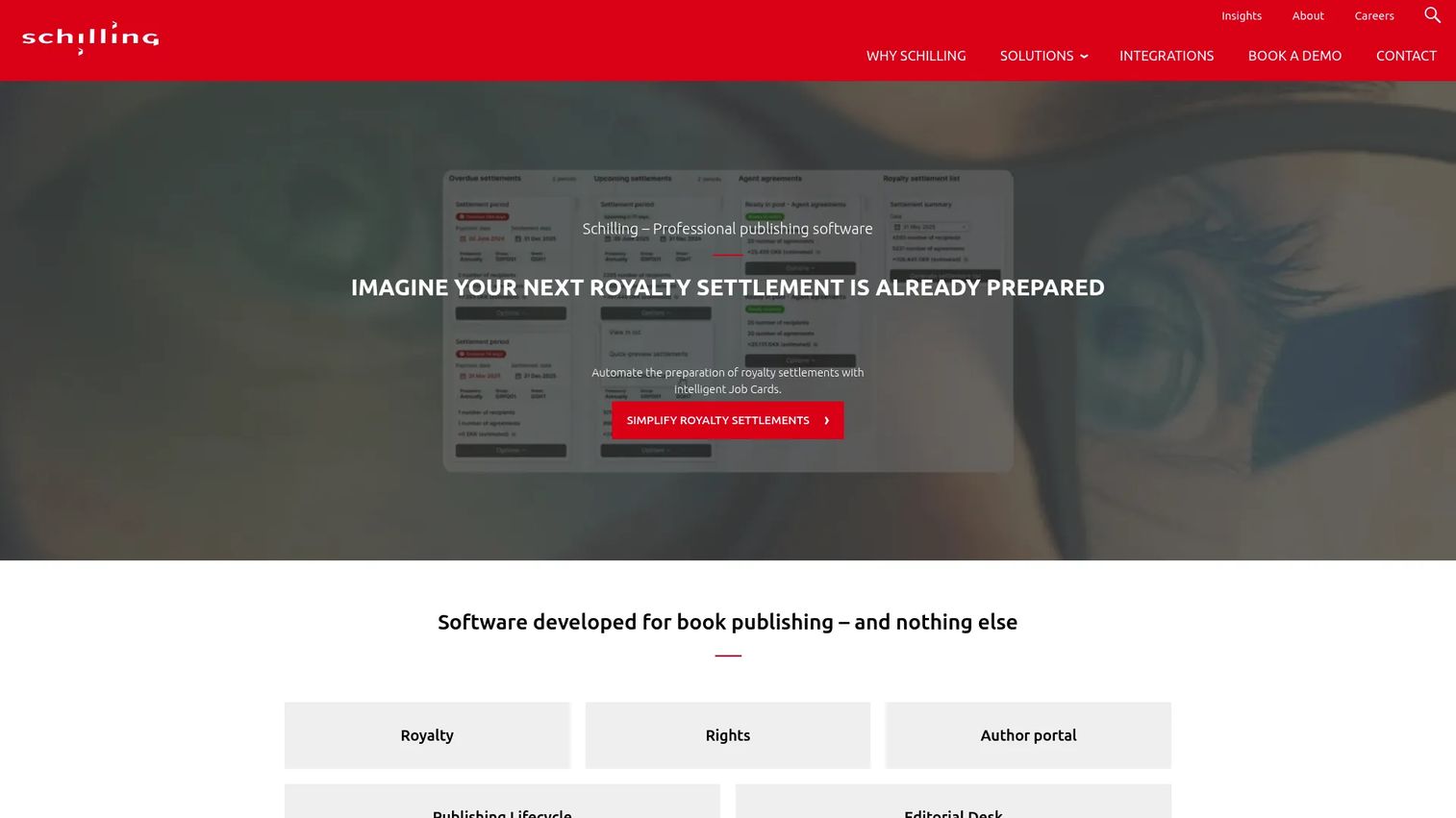 Schilling Publishing software homepage