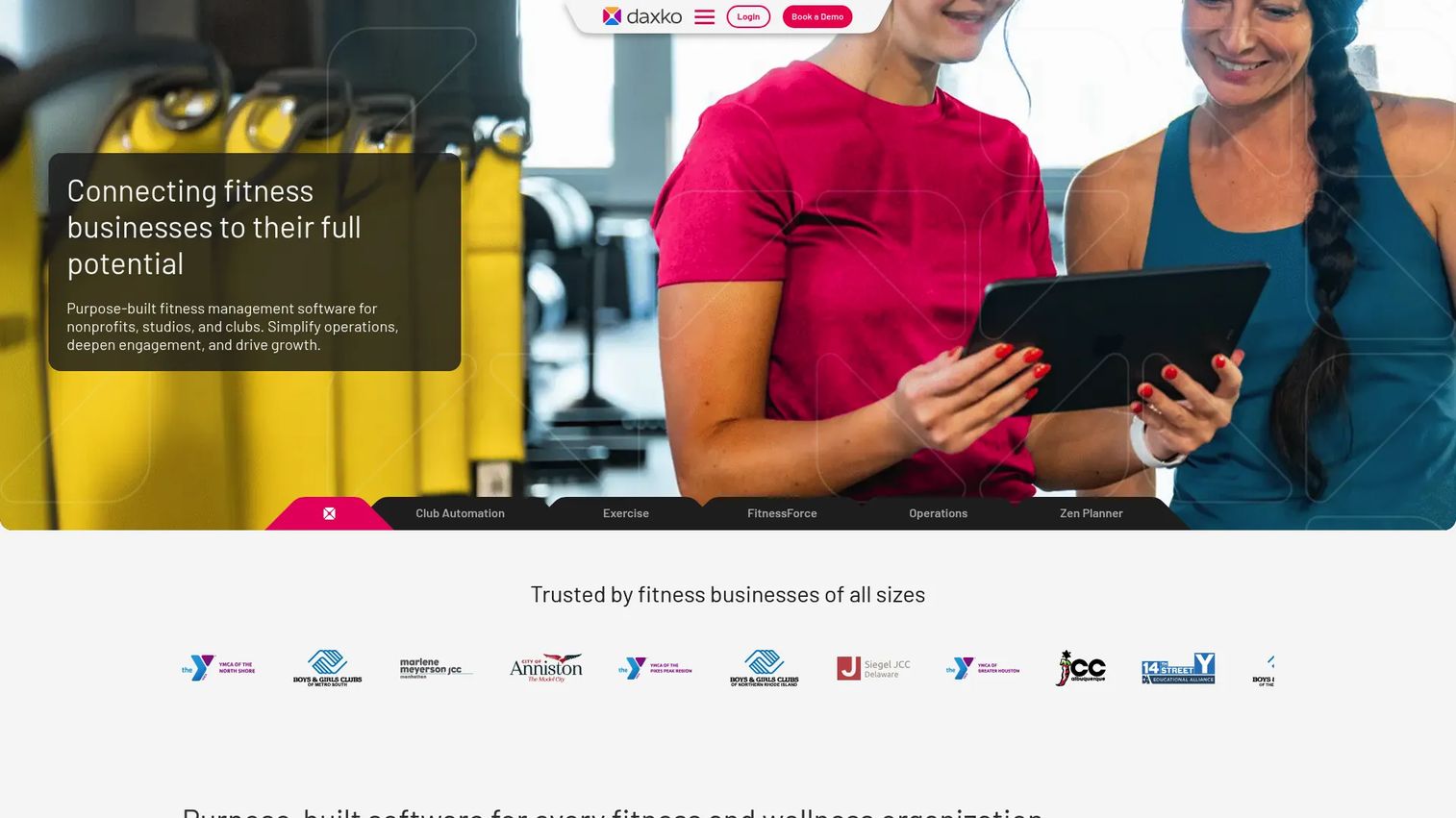Daxko operations and management software interface