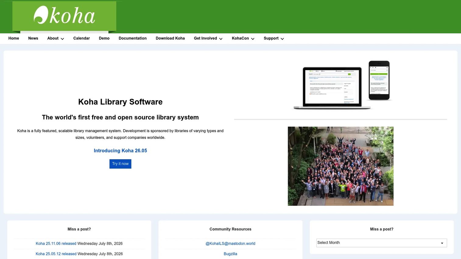Koha open source integrated library system staff interface