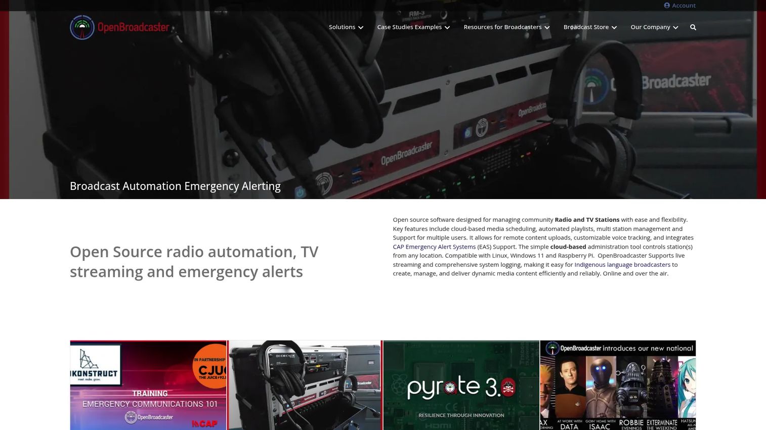 OpenBroadcaster community broadcast automation dashboard