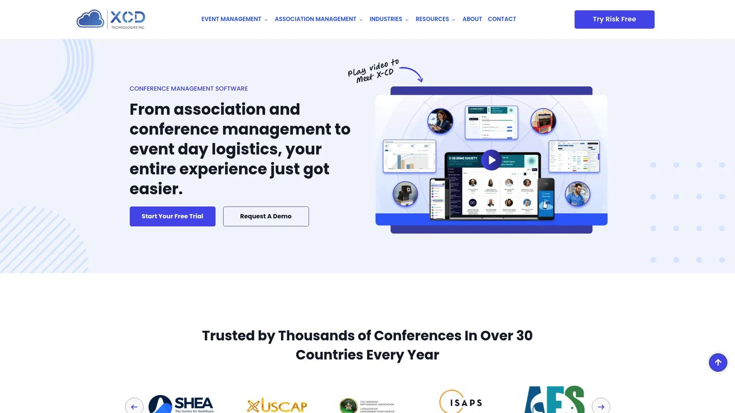 X-CD conference and speaker management software interface