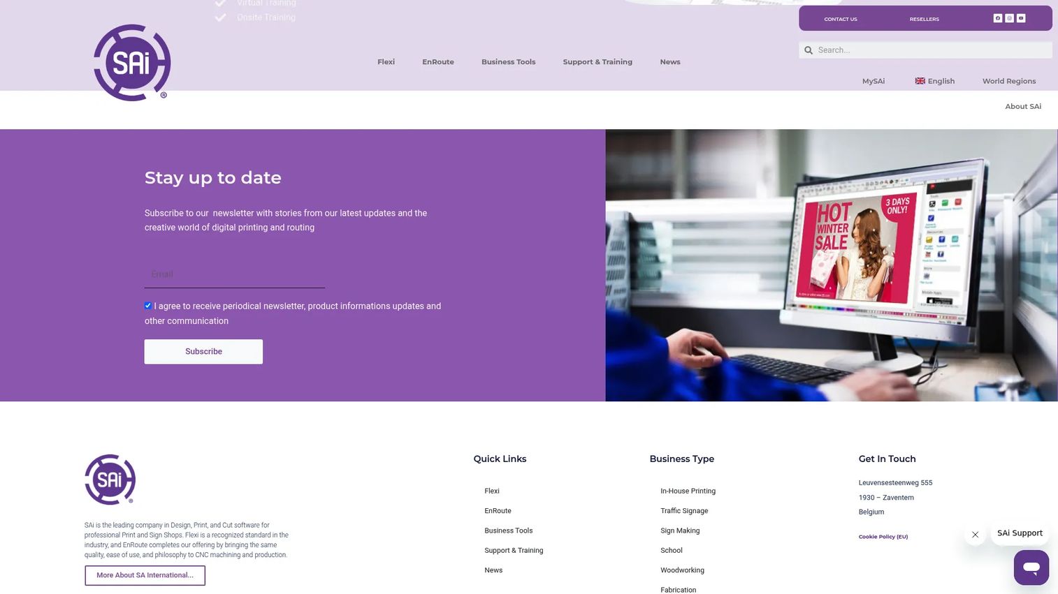 SAi Flexi Complete Software interface