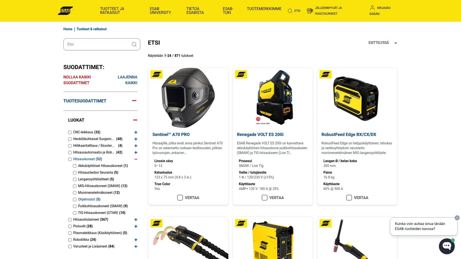 ESAB Digital Solutions homepage