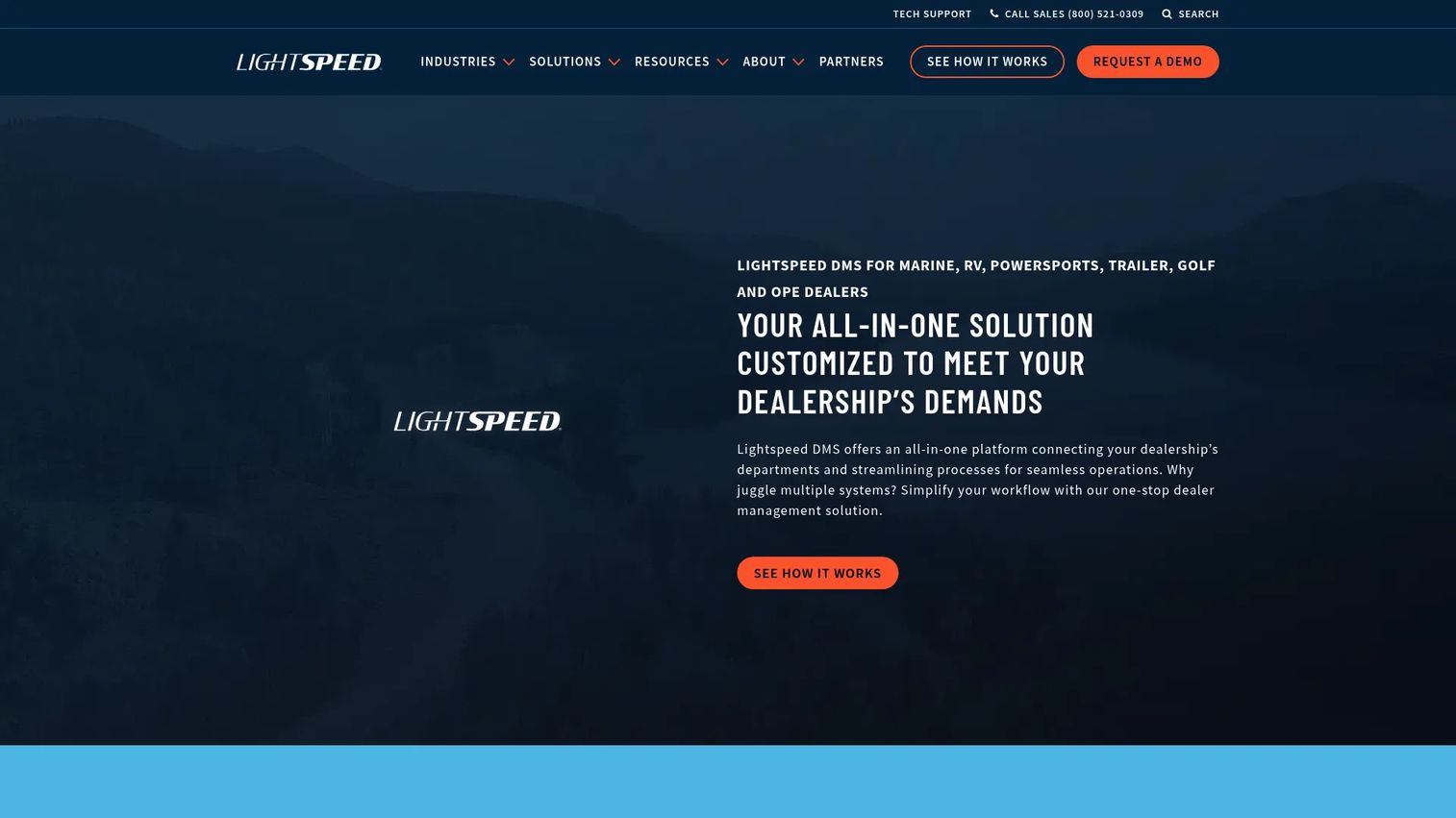 Lightspeed DMS dealer management software homepage