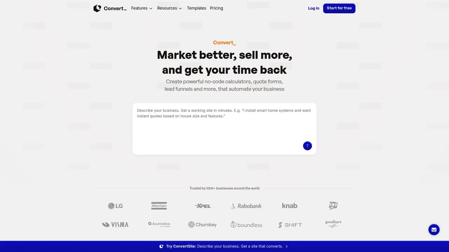 ConvertCalculator quote and pricing calculator builder