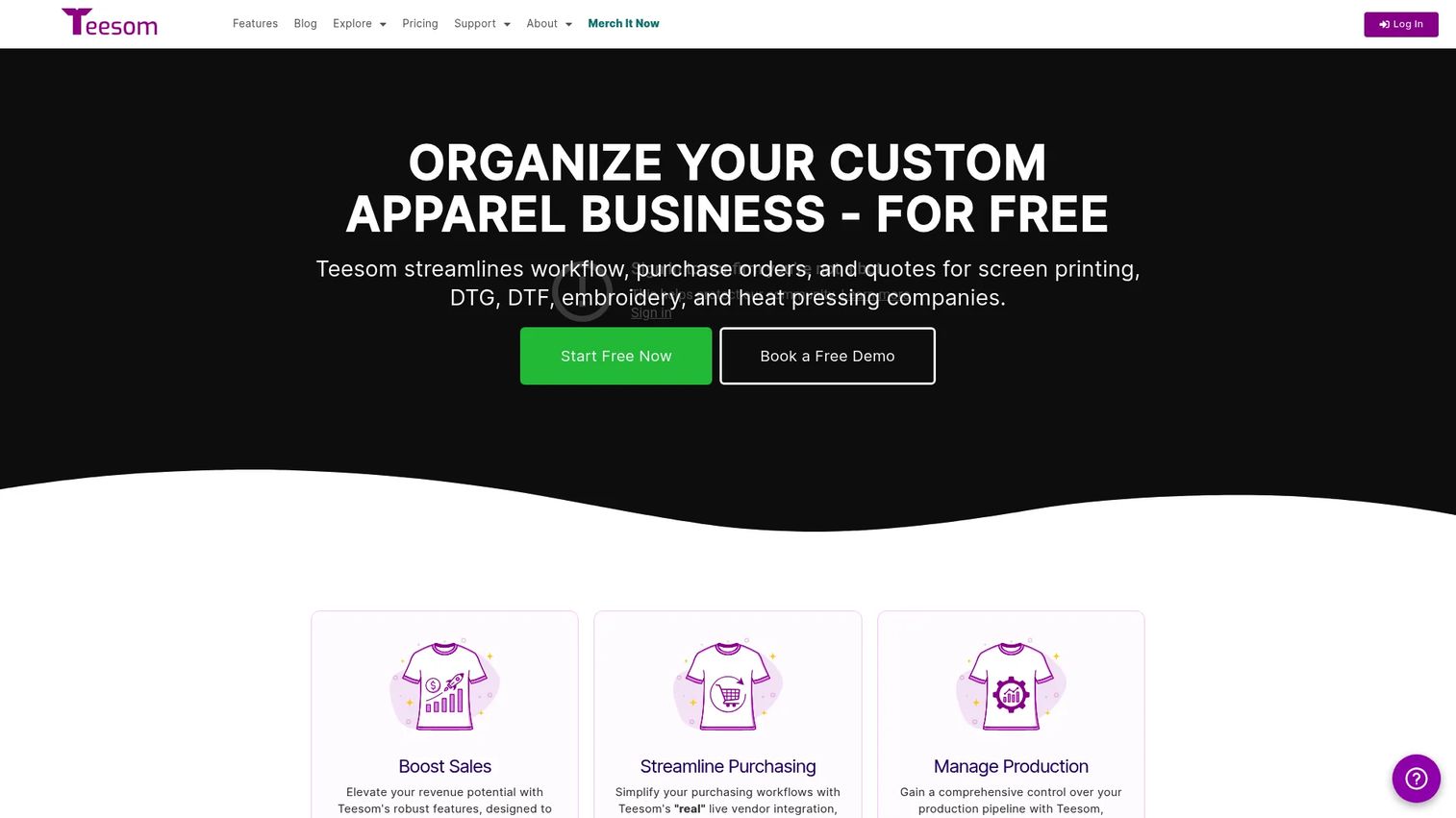 Teesom shop management software for screen printing