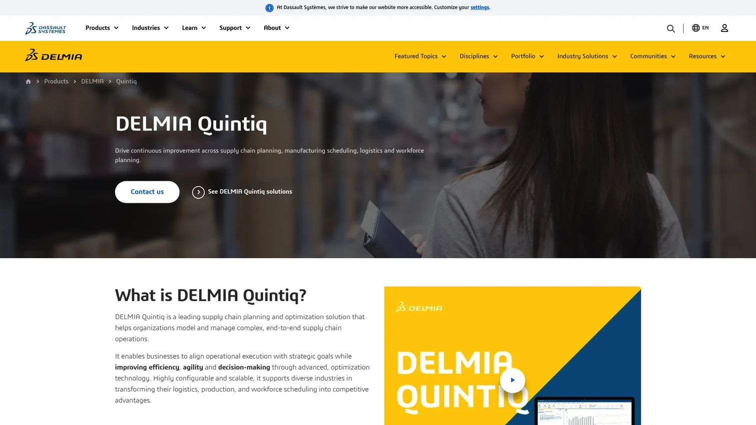 DELMIA Quintiq Rail Service, Fleet and Crew Planning product page
