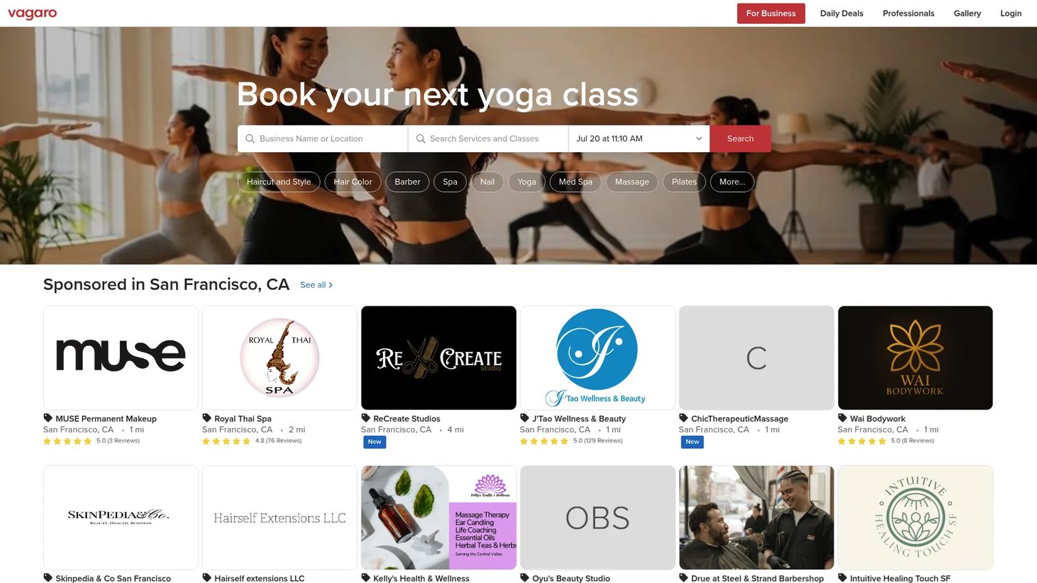 Vagaro booking and scheduling software