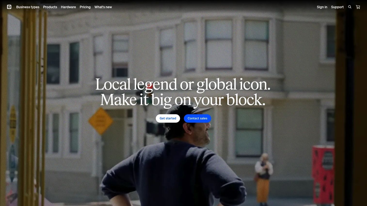 Square POS homepage