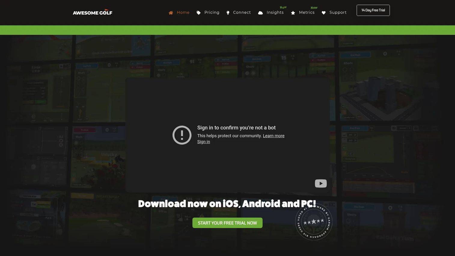 Awesome Golf golf simulator software