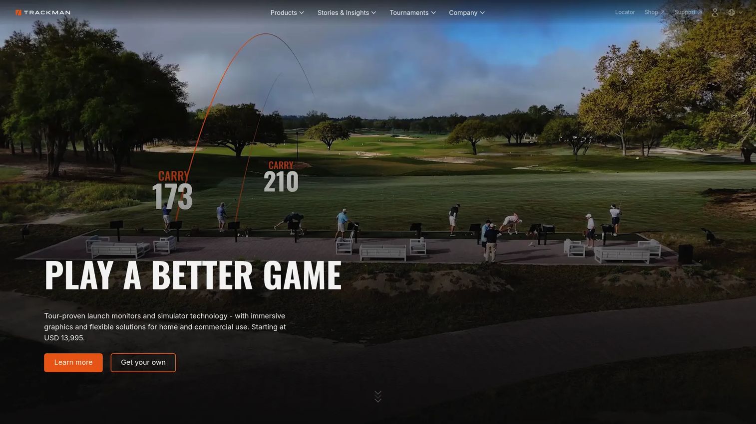 Trackman TPS golf simulator software