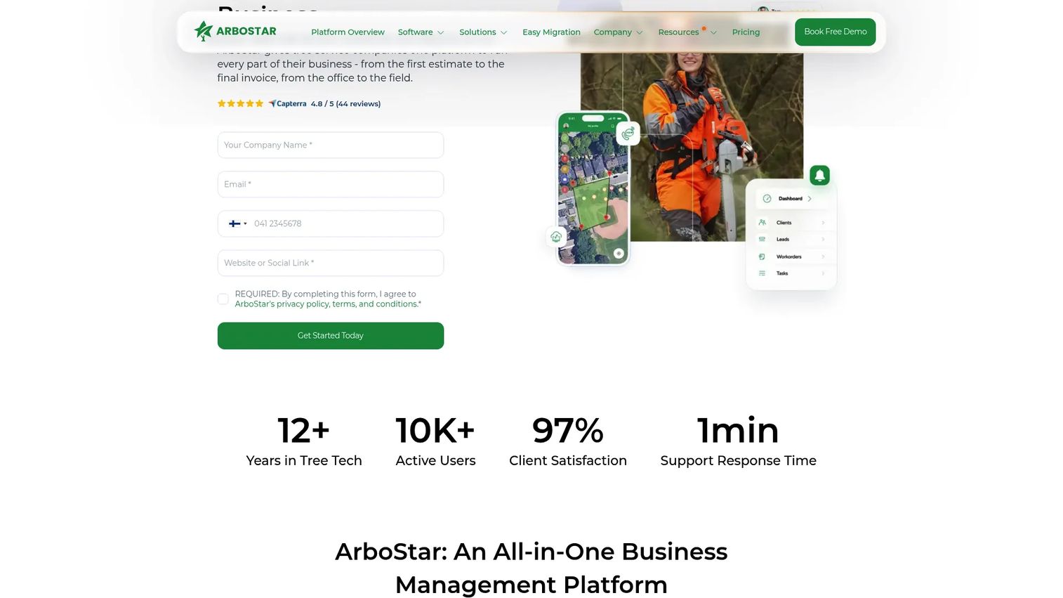 ArboStar tree care business management platform