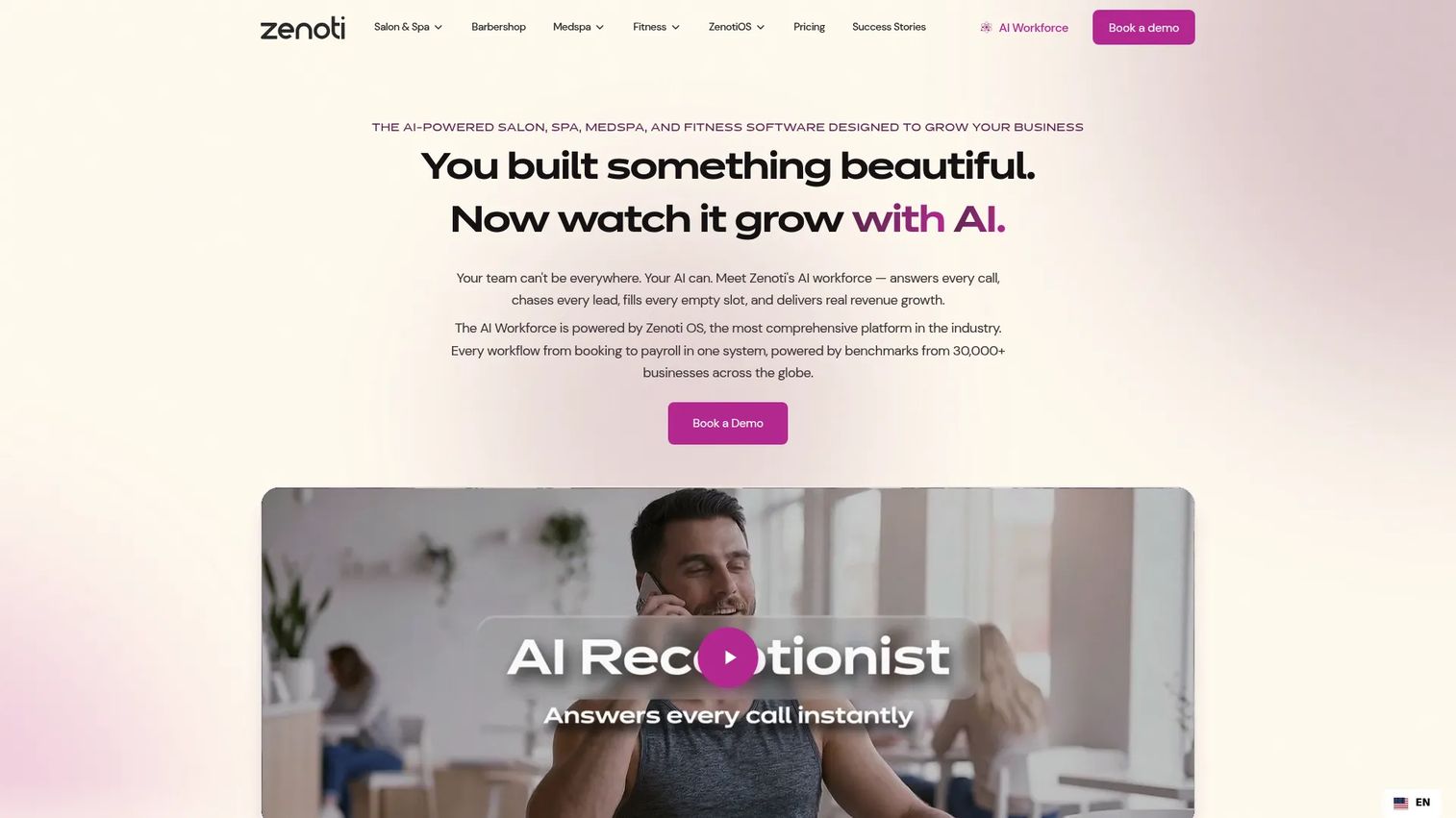 Zenoti all-in-one salon and spa software