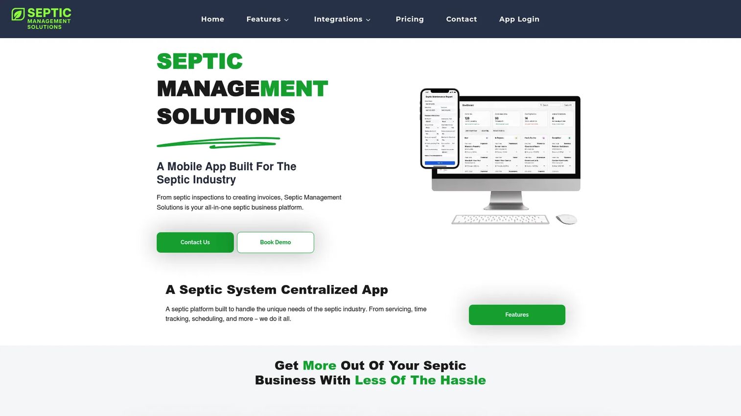 Septic Management Solutions homepage