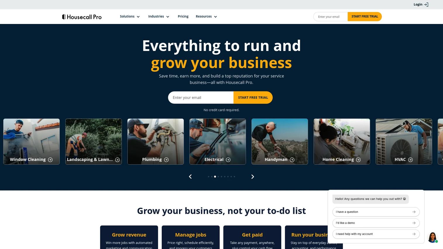 Housecall Pro field service management software interface
