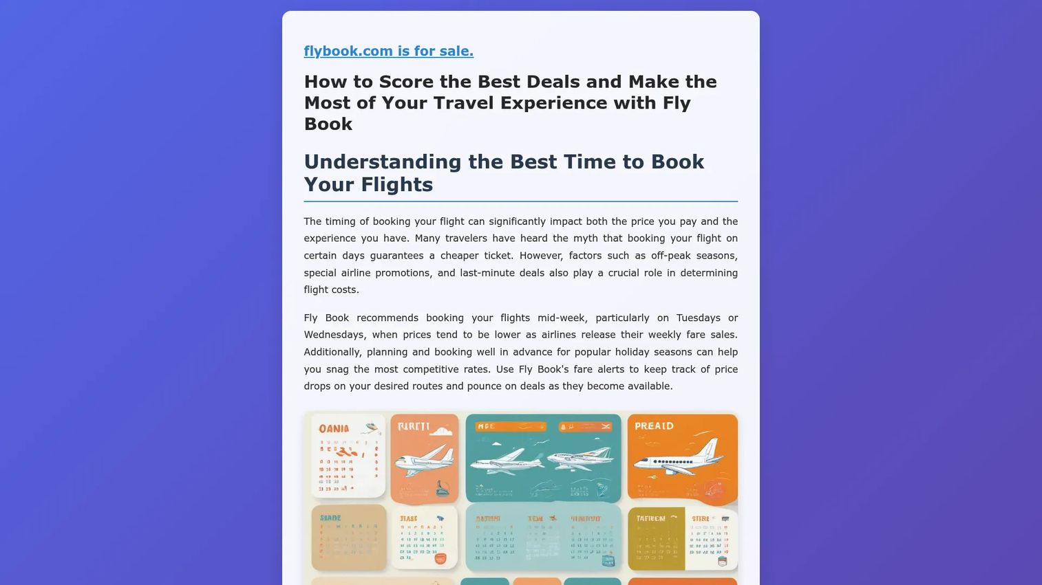 FlyBook reservation management homepage