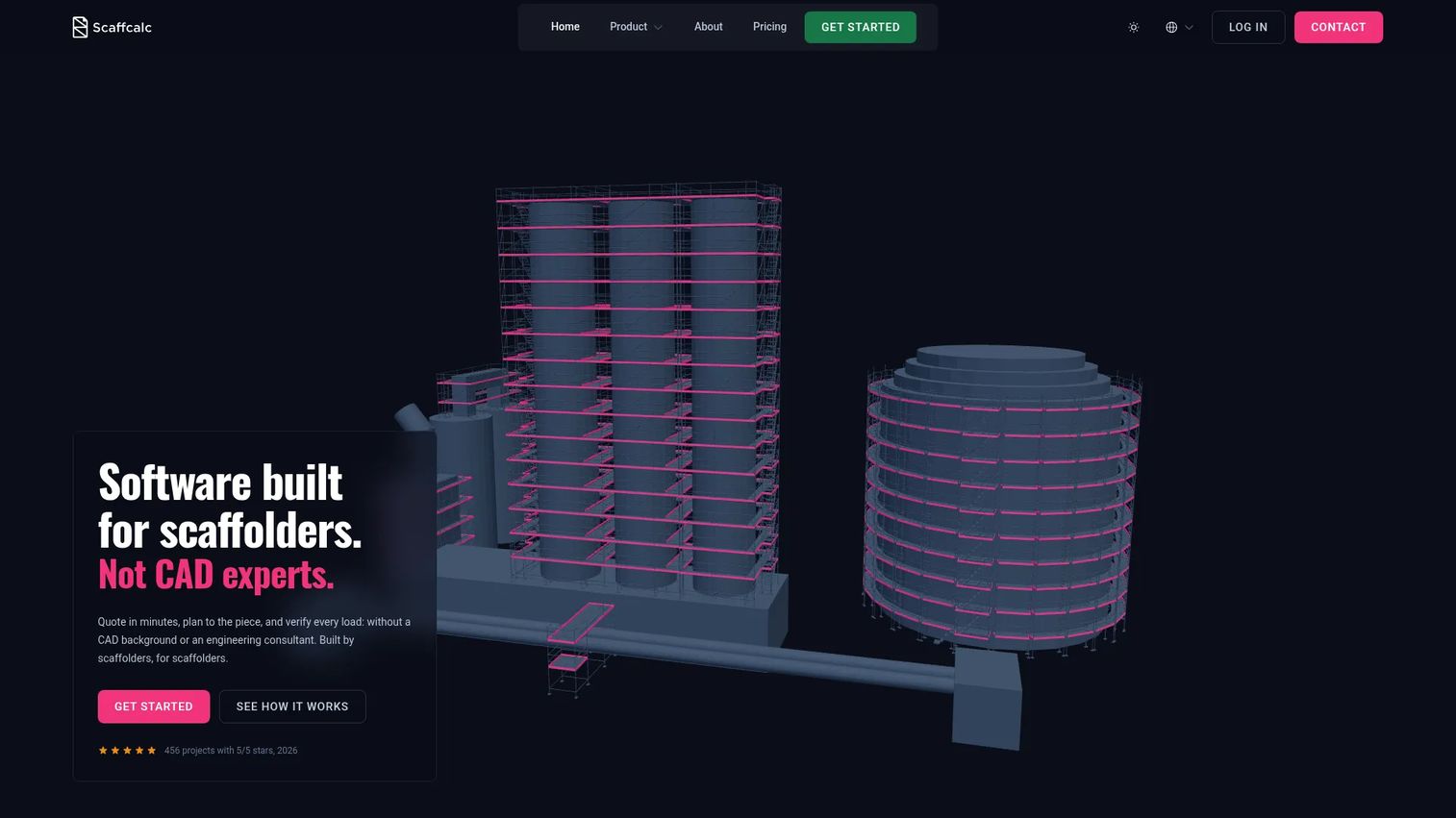 Scaffcalc scaffolding design and calculation platform