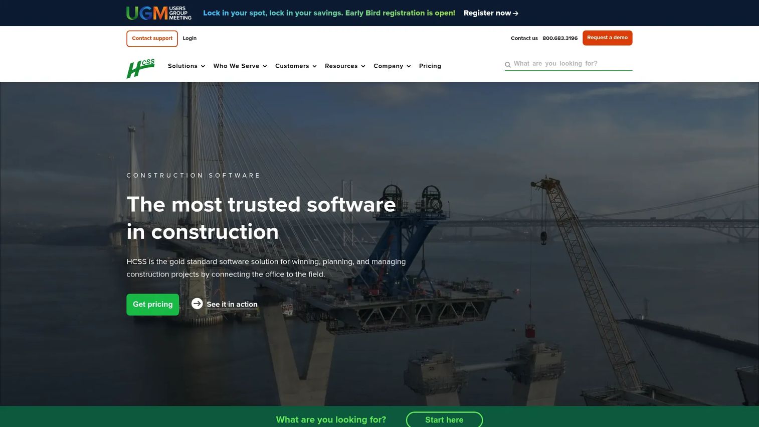 HCSS HeavyBid construction estimating and bidding software homepage