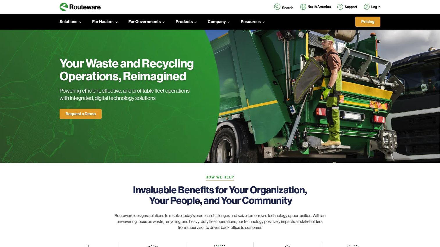 Routeware waste and recycling operations software