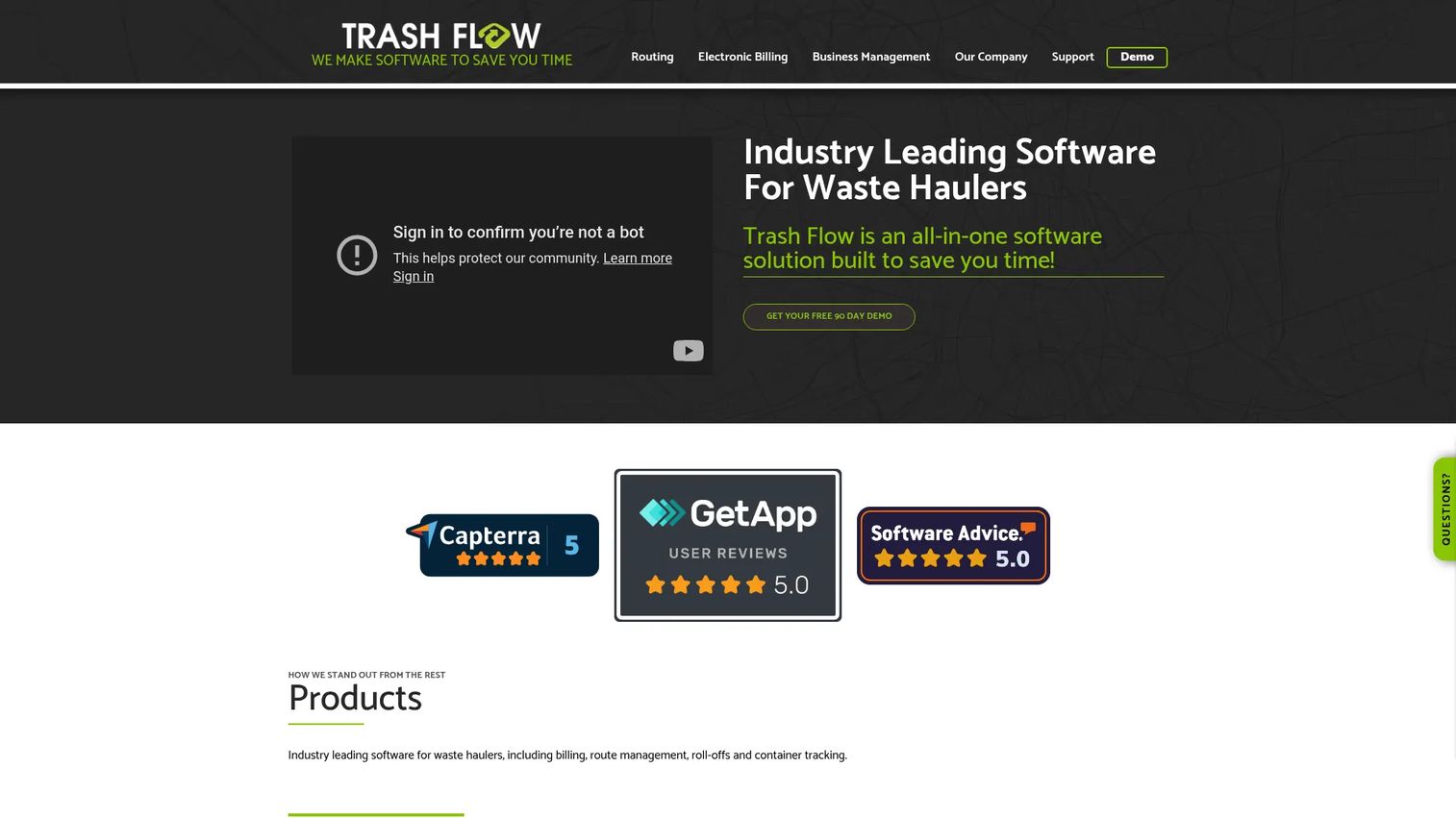 Trash Flow waste hauler billing and dispatch software