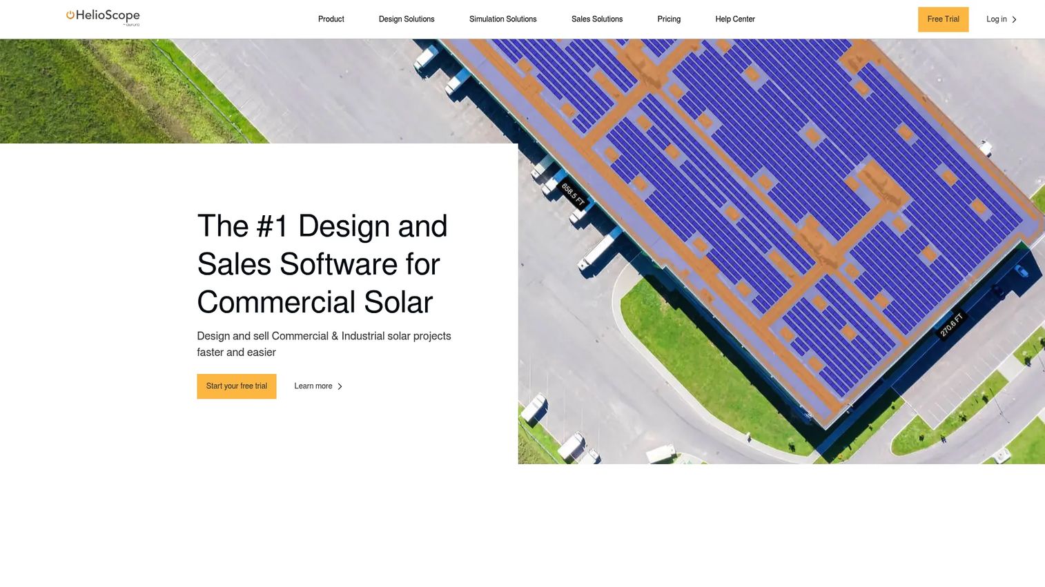 HelioScope solar design and production modeling software homepage