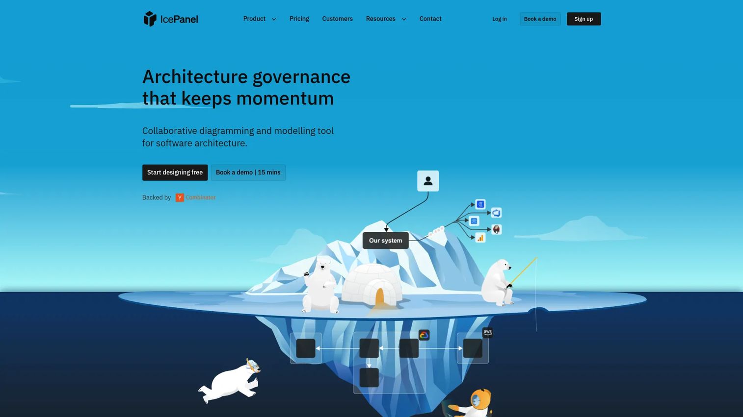 IcePanel C4 architecture modeling interface