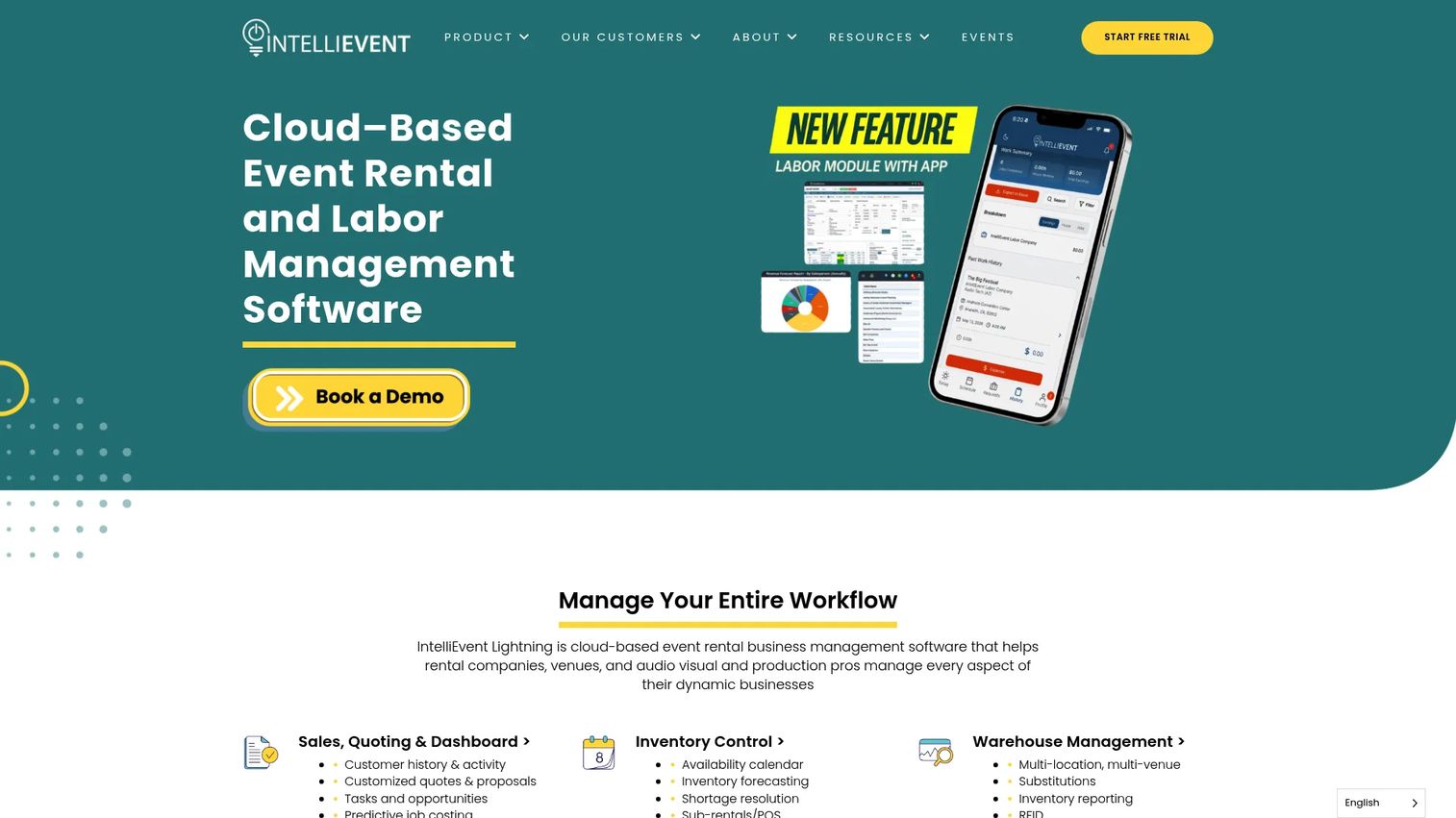 IntelliEvent event and AV rental management software